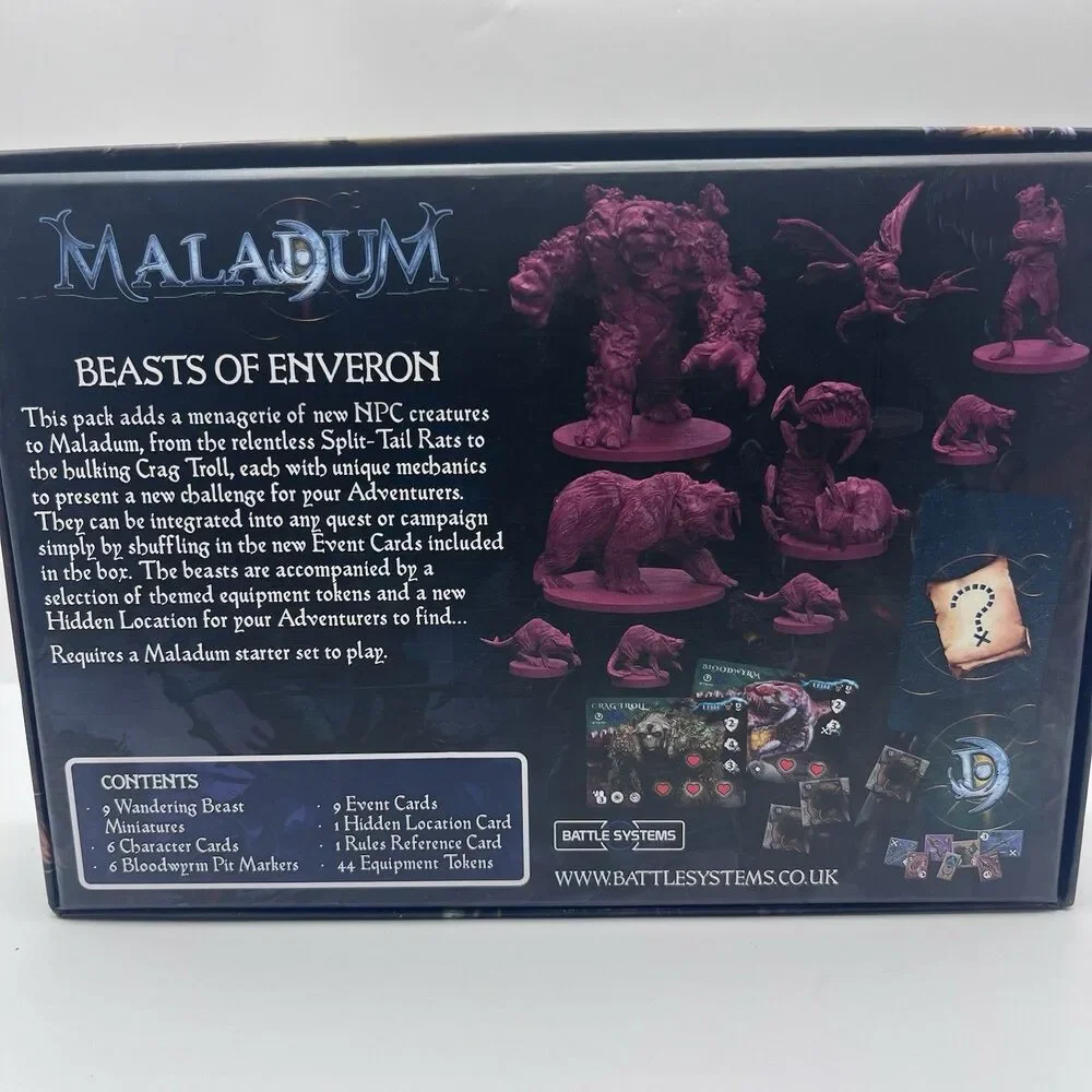 Maladum Beasts of Enveron Expansion - Dungeon Crawler D&D DND HeroQuest YHP